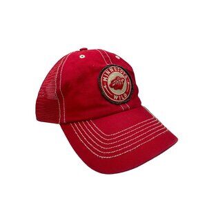 47 Brand Minnesota Wild NHL Baseball Cap Mens OSFA Trucker Hat Red Mesh Snapback